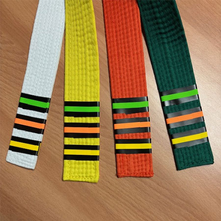 Back of Progress Test Belt Stripes from Merit Badges International