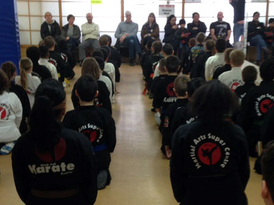 Children in karate class
